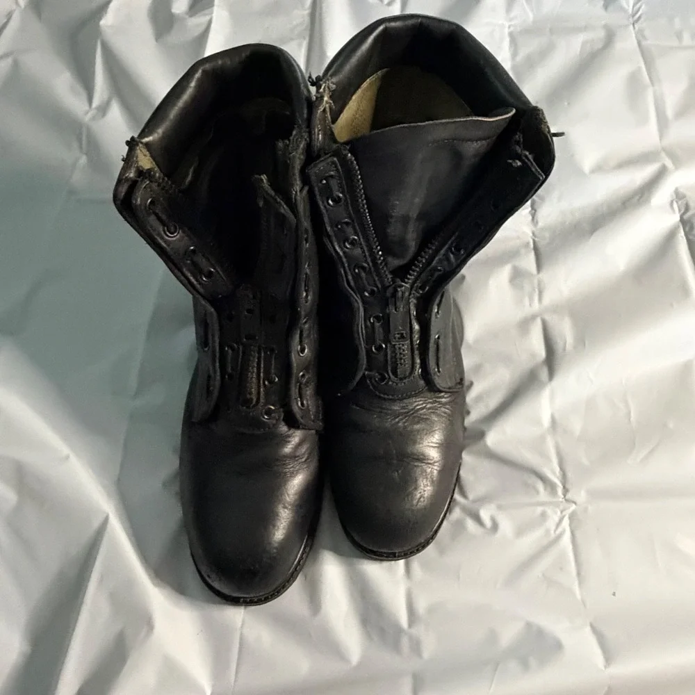 Ranger Mens Firewalker Firefighting Boots Black Leather Zip Front Goodyear 10